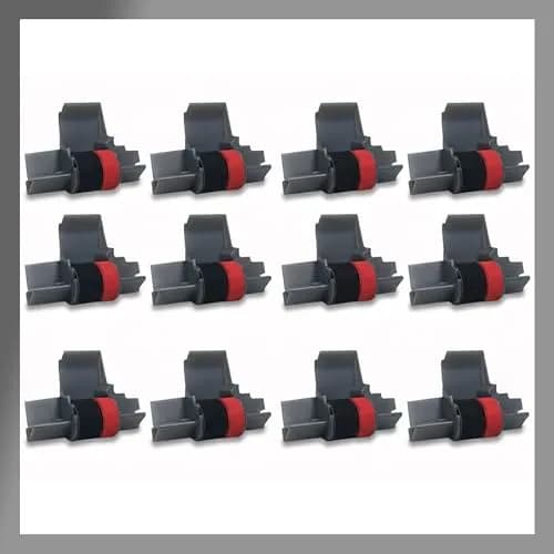 Pokanic IR-40T Black & Red Ink Roller Ribbon Cartridge 12 Pack | Dual-Color Replacement for Calculators & Cash Registers thumbnail 1