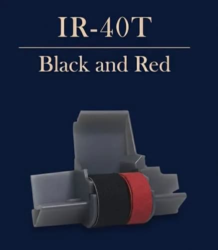 Pokanic IR-40T Black & Red Ink Roller Ribbon Cartridge 12 Pack | Dual-Color Replacement for Calculators & Cash Registers thumbnail 3