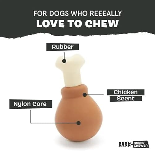 BarkBox Turkey Super Chewer - Toy for Large Dogs | Durable Chew Toy with Chicken Scent (Medium/Large) thumbnail 2