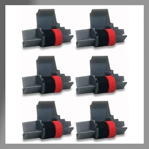 Pokanic IR-40T Black & Red Ink Roller Ribbon Cartridge 6 Pack | Dual-Color Replacement for Casio/Canon/Sharp Calculators thumbnail 1