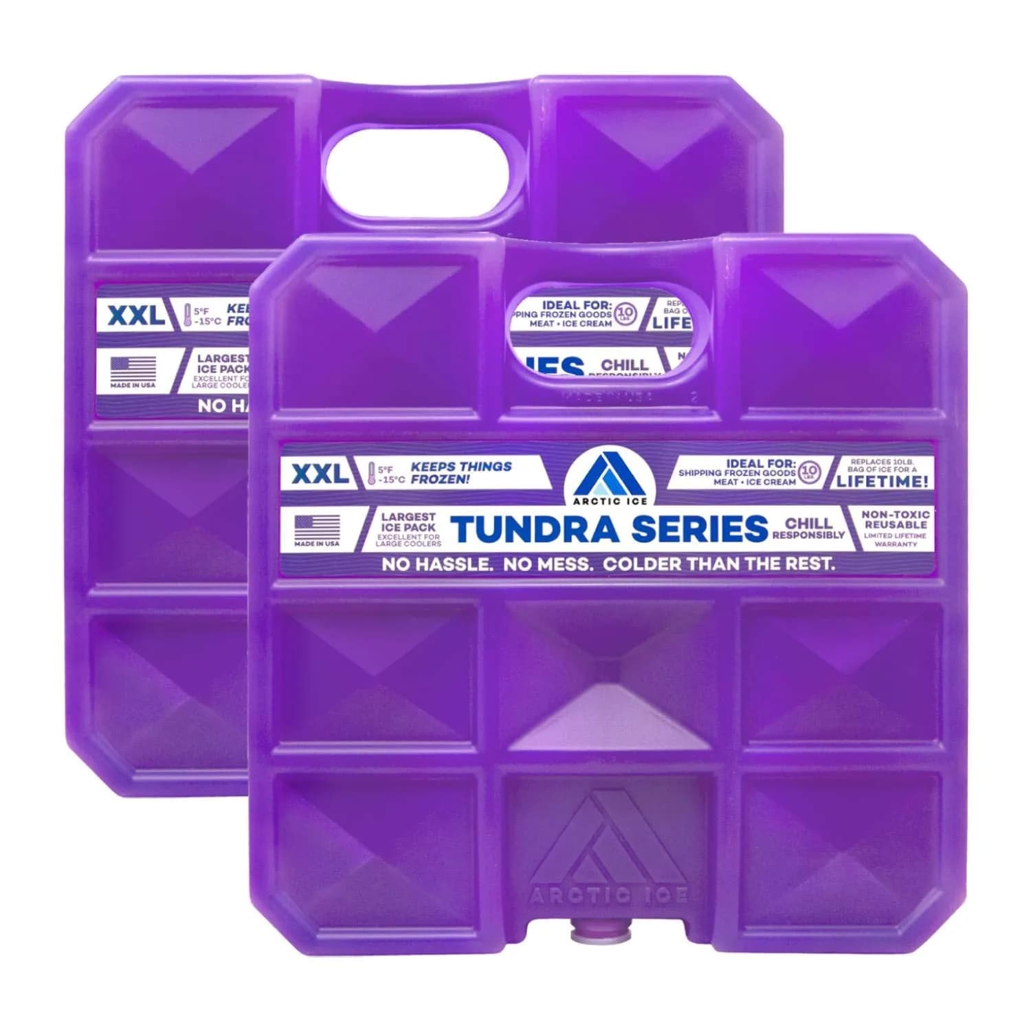 Arctic Ice Tundra Series XX-Large Reusable Ice Pack 4.54 kg (10 lb) 2-Pack | Maintains 5°F Freezer Temperature for Days - main product image