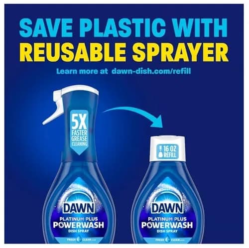 Dawn Powerwash Dish Spray Refill, 16 fl oz (473ml) Bottles, Pack of 6 | Cuts Grease Instantly thumbnail 8
