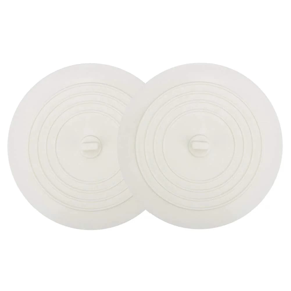 V-TOP 6-Inch Silicone Tub Stopper 2-Pack | Universal Flat Suction Drain Plug for Kitchen, Bathroom, Laundry - main product image