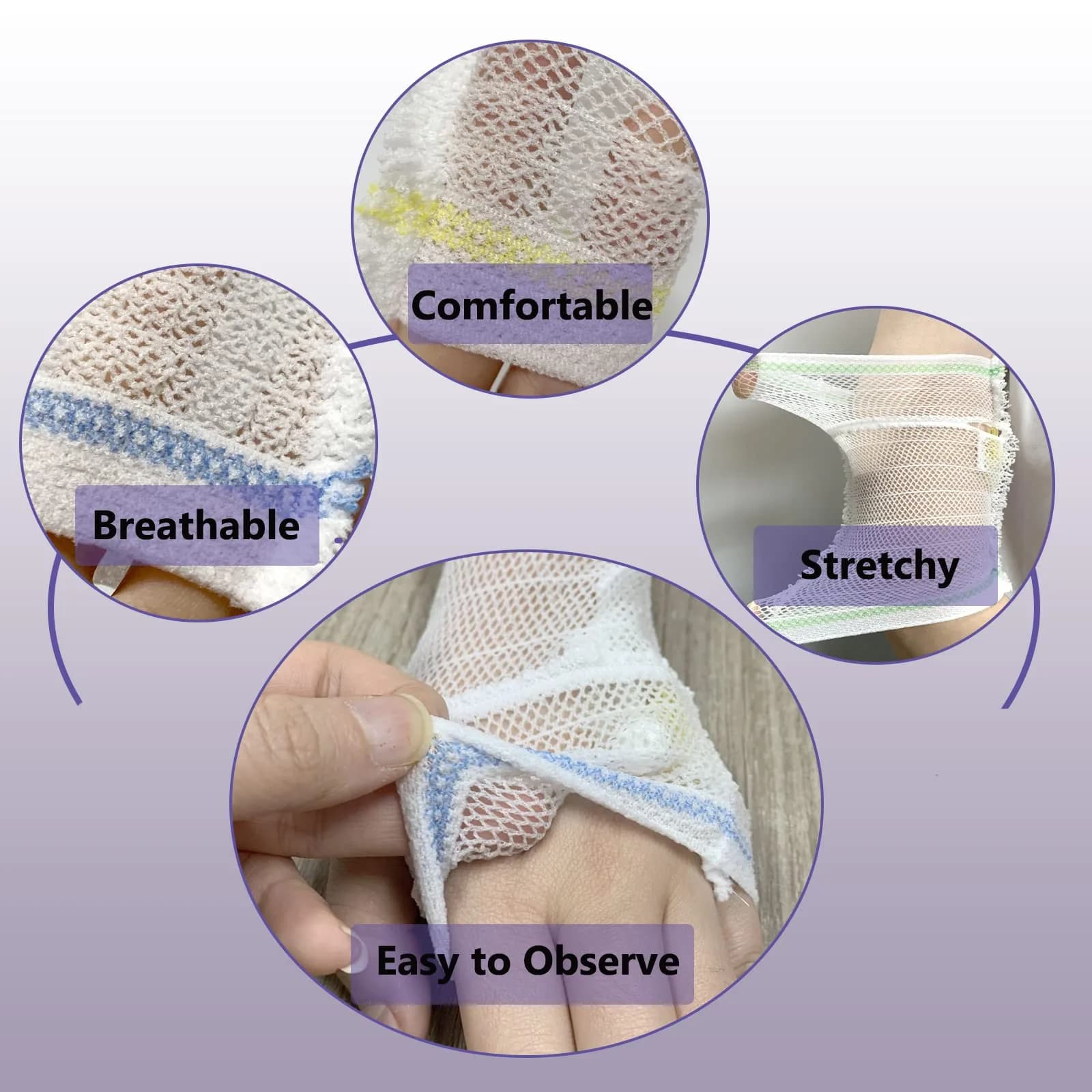 CHOYTONG PICC Line Cover Sleeve XS (1.4 x 3.2 inches) | Elastic Net Arm Protector - view 4