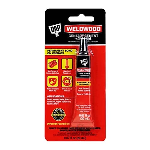 DAP Weldwood Contact Cement Tan 0.67 Oz | Instant High-Strength Bond for Surfaces thumbnail 1