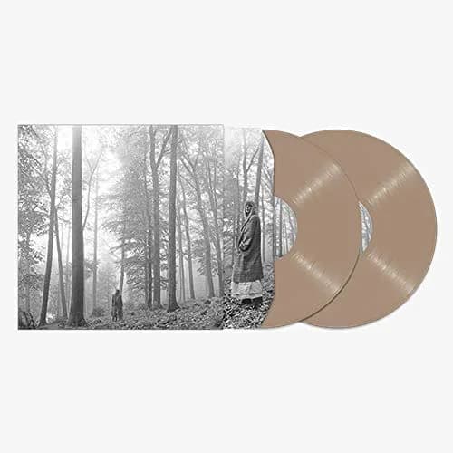 Taylor Swift folklore Beige 2 LP Vinyl Record | Pop Music Album thumbnail 1