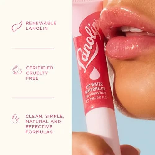 Lanolips Lanolin Lip Water Watermelon 10ml | Hydrating Lip Serum with Hyaluronic Acid & Shimmer thumbnail 8