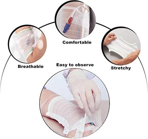 CHOYTONG PICC Line Cover Sleeve XL | Breathable, Ultra-Soft, Elastic Net Arm Protector thumbnail 3