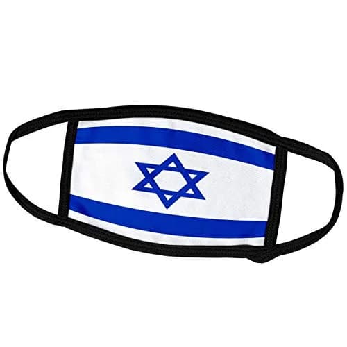 3dRose Israeli Flag Face Mask, 6.3 x 4.0-inch | Lightweight breathable polyester, washable & reusable, show your style in public thumbnail 1