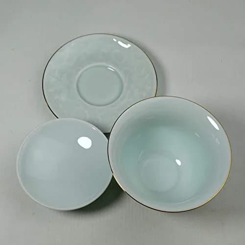 YXHUPOT Gaiwan Chinese Sancai 6oz Tea Set with Gold Wire Porcelain | Traditional Chinese Tea Ceremony thumbnail 4