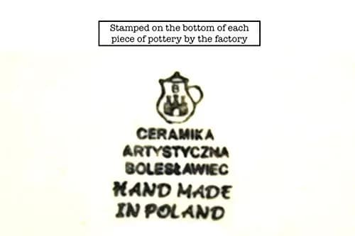 Polish Pottery Gallery Handmade Ceramic Mug 473ml (16 oz) | Forget-Me-Knot Blue Traditional Pattern thumbnail 5