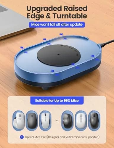 Vaydeer Mouse Jiggler Mover with Switch & USB Port 130mm (5.12 inches) | Keeps Computer Awake thumbnail 5