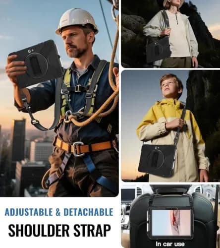 DreamerX Portable Electronic Device Cover for Microsoft Surface Go 4/3/2 with Strap, Black | Shockproof & Water Resistant thumbnail 4