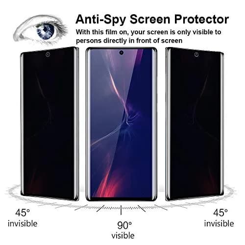 YWXTW Red 2 Pack Privacy Screen Protector for Samsung Galaxy Note 20 Ultra | Anti-Spy Black Tempered Glass thumbnail 2