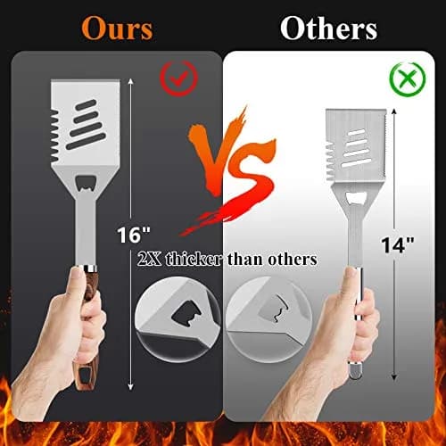 ROMANTICIST 23-Piece Heavy Duty Grilling Tool Set with Meat Claws & Canvas Bag | Stainless Steel BBQ Accessories thumbnail 4
