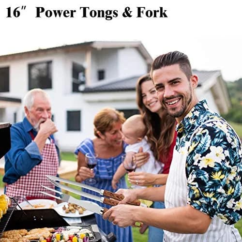 ROMANTICIST 23-Piece Heavy Duty Grilling Tool Set with Meat Claws & Canvas Bag | Stainless Steel BBQ Accessories thumbnail 6