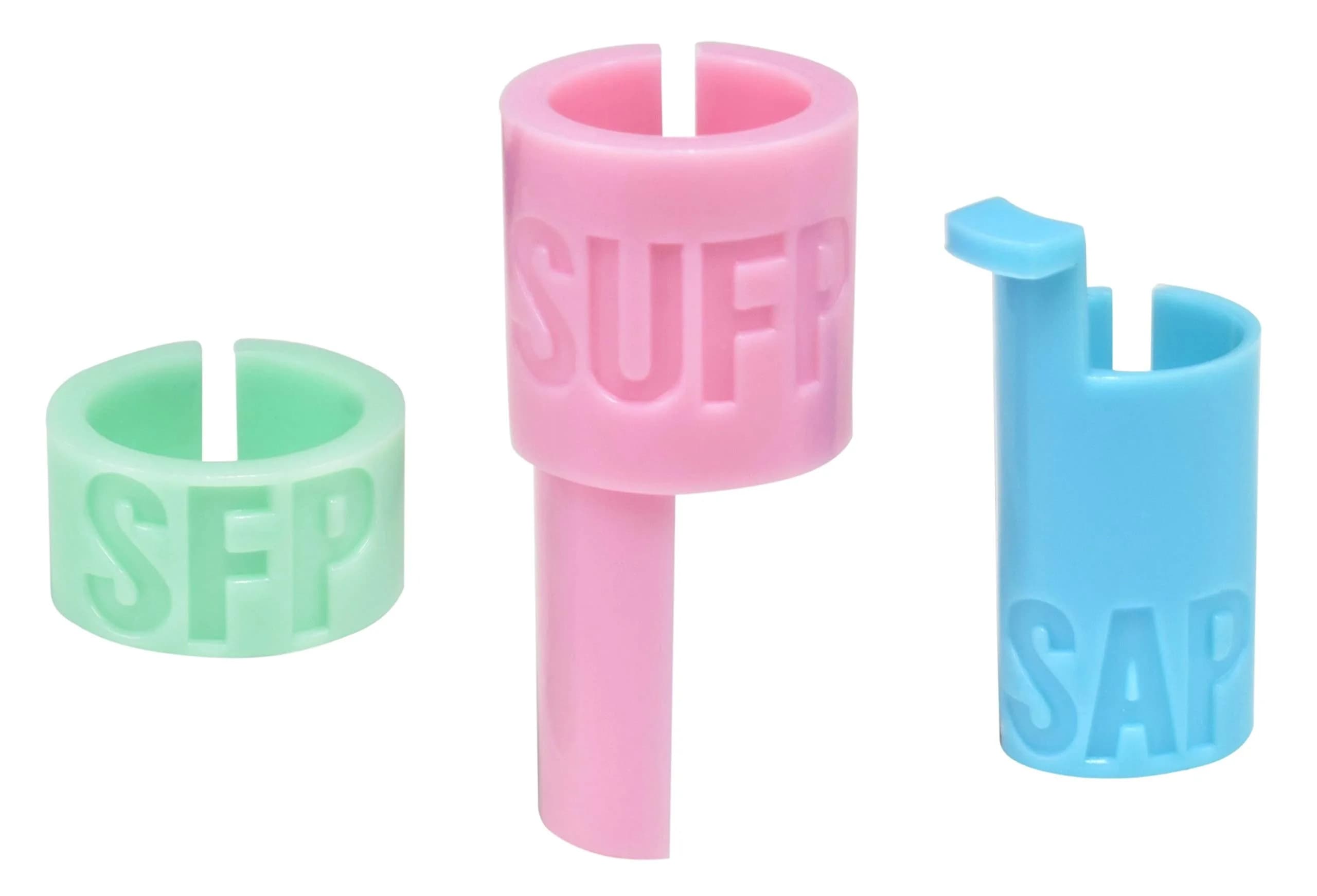 DESMOR Adapter Set for Cricut Joy & Joy Xtra with Sharpie Fine/Ultra Fine/Art Pens | 3-Pack Plastic — Green, Pink, Blue