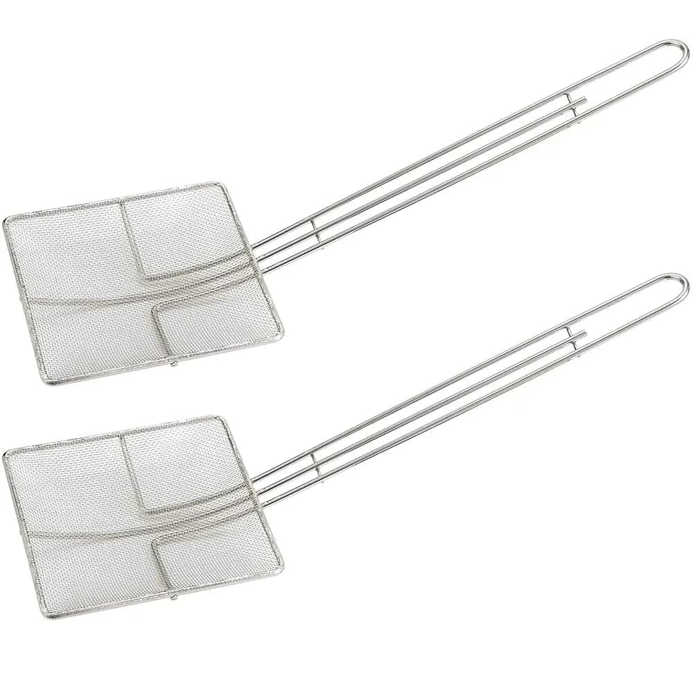 Winco Skimmer Mesh 6.75-Inch Nickel Pack of 2 | Commercial-Grade Kitchen Tool — Silver