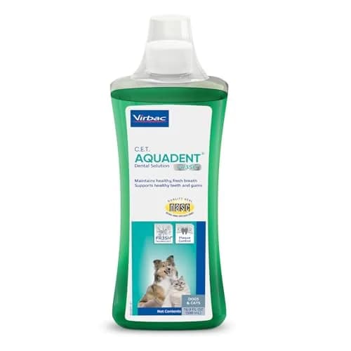 Virbac C.E.T. Aquadent Fr3sh Dental Solution for Dogs & Cats 500 ml | Natural Plaque & Tartar Control thumbnail 1