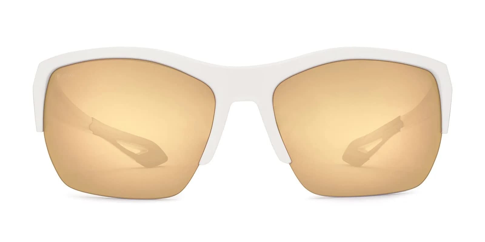 Kaenon Arcata SR Sunglasses - Matte White Black | Polarized Ultra Gold Mirror, One Size, Sport