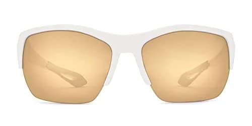 Kaenon Arcata SR Sunglasses - Matte White Black | Polarized Ultra Gold Mirror, One Size, Sport thumbnail 1