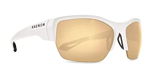 Kaenon Arcata SR Sunglasses - Matte White Black | Polarized Ultra Gold Mirror, One Size, Sport thumbnail 2