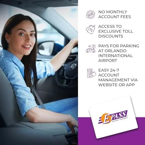E-PASS Electronic Toll Sticker; Works on Toll Roads in FL, GA & NC | Universal Fit thumbnail 4