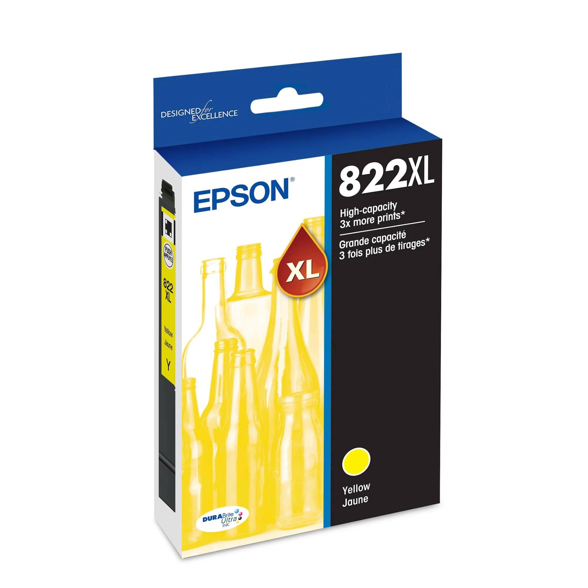 Epson 822 Genuine Ink Magenta Cartridge | Fast-Drying Pigment Ink for High-Speed Printing — Yellow / High Yield
