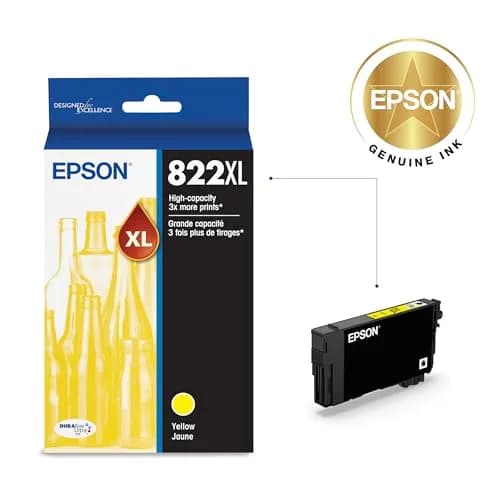 Epson T822XL High Capacity Yellow Ink Cartridge | Print Sharp Text & Bright Colors thumbnail 2