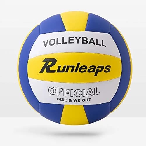 Runleaps Official Size 5 Volleyball 20.8 cm (8.2 in) | Indoor Outdoor PU Leather thumbnail 4