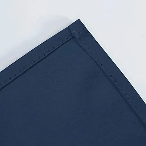 LEMOMO Navy Blue Blackout Curtains 52 x 72 Inch | Thermal Insulated Room Darkening Panels thumbnail 8