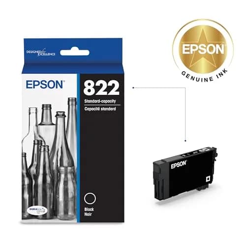 Epson 822 Genuine Standard Capacity Black Ink Cartridge T822120 | Page Yield 260 Pages thumbnail 2