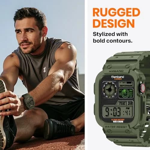 amBand Compatible with Apple Watch 42/44/45mm | Rugged Military Shockproof Band for iWatch Series 1-9 & SE thumbnail 5