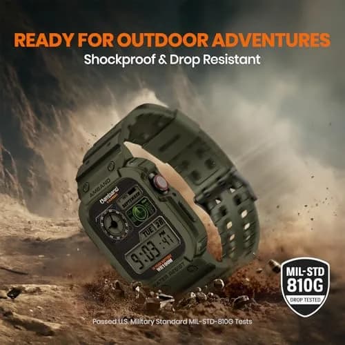 amBand Compatible with Apple Watch 42/44/45mm | Rugged Military Shockproof Band for iWatch Series 1-9 & SE thumbnail 7