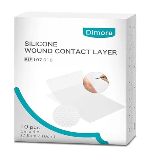 Dimora Silicone Wound Contact Layer 10 pcs | Non-adhering, Transparent, 7.5cm x 10cm thumbnail 1
