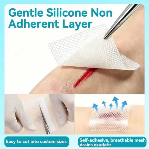 Dimora Silicone Wound Contact Layer 10 pcs | Non-adhering, Transparent, 7.5cm x 10cm thumbnail 3