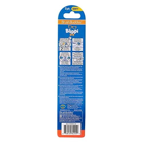 Brush Buddies Blippi Kids Toothbrushes 2PK | Soft Bristles Small Head for Toddlers 2+ Years thumbnail 4