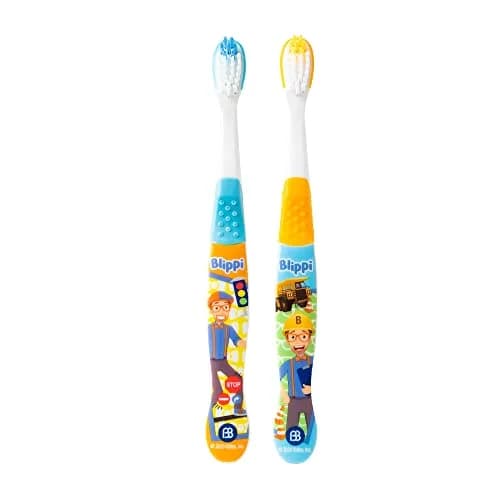 Brush Buddies Blippi Kids Toothbrushes 2PK | Soft Bristles Small Head for Toddlers 2+ Years thumbnail 2