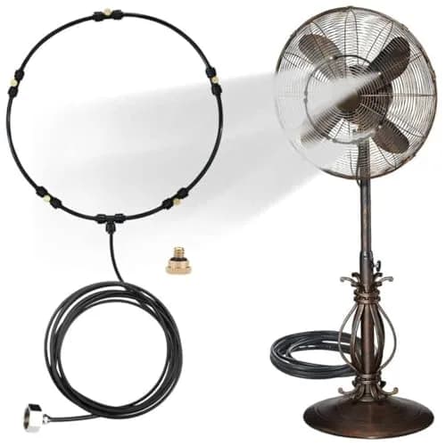 LANDGARDEN Outdoor Misting Fan Kit 5.9M (19.36FT) | Cools Patios in Indian Summer Heat thumbnail 1