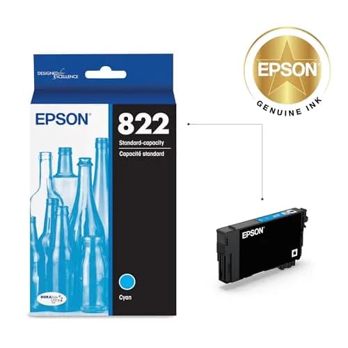 Epson 822 Cyan Ink Cartridge | High-Speed Pigment Ink for Epson Printers thumbnail 2