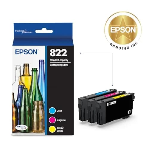 Epson 822 Genuine Ink Standard Capacity Color Cartridge 4-Pack T822520-S | 300 Pages Yield thumbnail 2