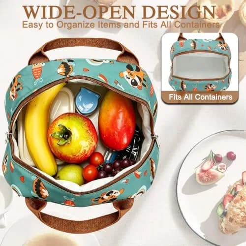 FlowFly Insulated Lunch Cooler Bag - Tote Bag Organizer for Women/Men, Dog | Water Resistant, Freezer Safe, 9.1”L×6.1”W×12.3”H thumbnail 6