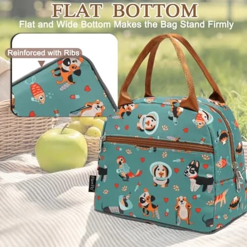 FlowFly Insulated Lunch Cooler Bag - Tote Bag Organizer for Women/Men, Dog | Water Resistant, Freezer Safe, 9.1”L×6.1”W×12.3”H thumbnail 7
