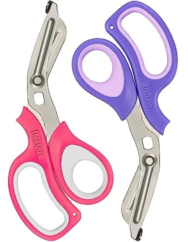 MEUUT 8-inch Titanium-Coated Medical Scissors (2-Pack) | Surgical Grade Trauma Shears for Left & Right Hand thumbnail 1