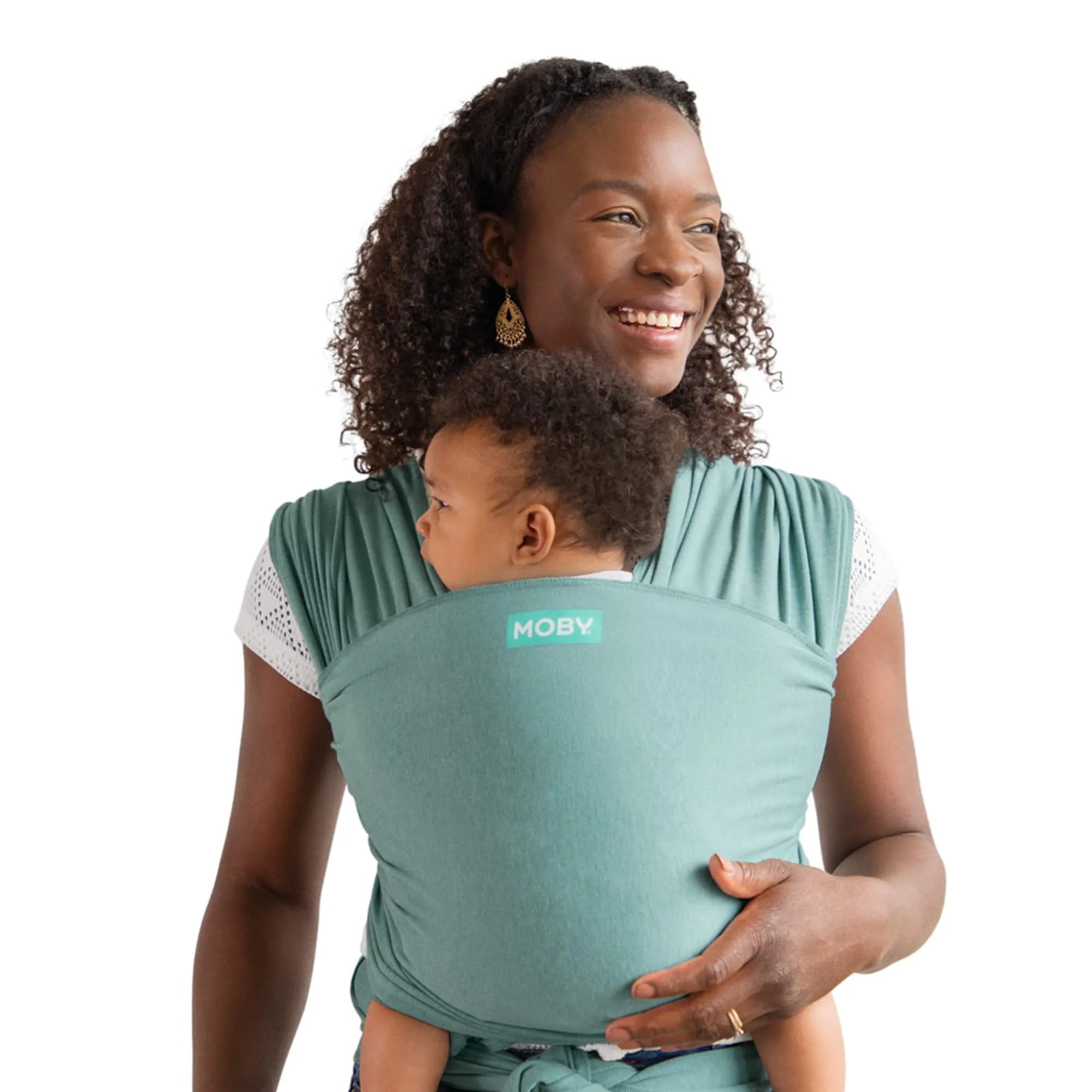 Moby Baby Wrap Carrier for Newborns & Toddlers 8-33lbs | Adjustable & Lightweight — Hydro
