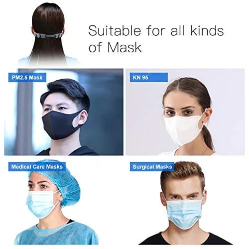 WHATOOK Silicone Mask Extender Strap 6pcs | Adjustable Ear Saver for Masks, Protect Ears, Back of Head (6 Count Pack) thumbnail 7