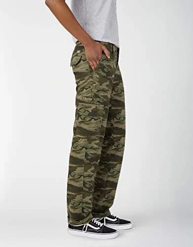 Dickies Relaxed Fit Stretch Cargo Pants Light Sage Camo 14 US | Comfortable Work Utility thumbnail 3