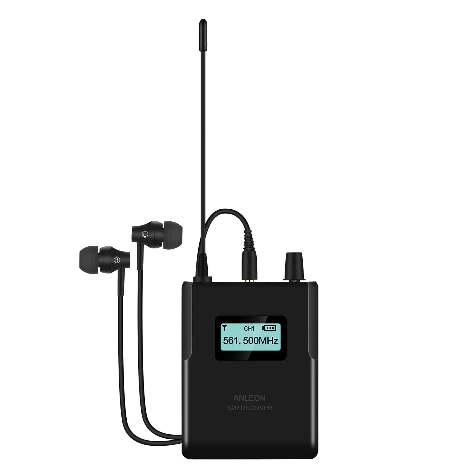 ANLEON S2R Receiver 561-568MHz | 6 UHF Channels, High S/N Ratio, 1 Receiver & Earphone