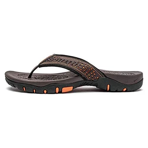 GUBARUN Flip Flops for Men Thong Sandals Lightweight Shoes for Outdoor and Indoor (Brown 16) | Comfortable & Durable thumbnail 7