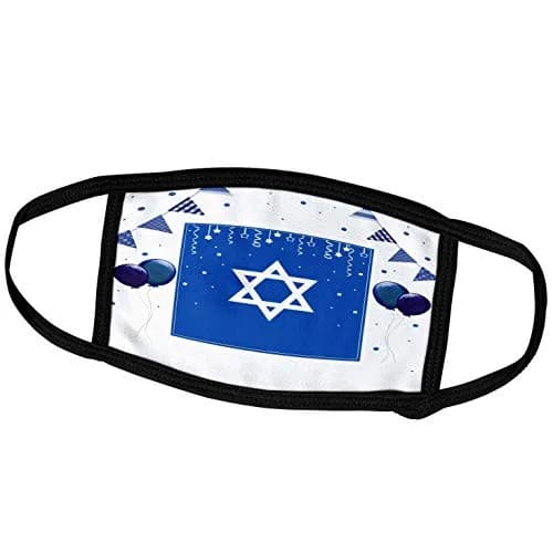 3dRose Face Mask with Star of David Design | Reusable, Breathable & Custom Printed (6.3 x 4.0-inch) thumbnail 1